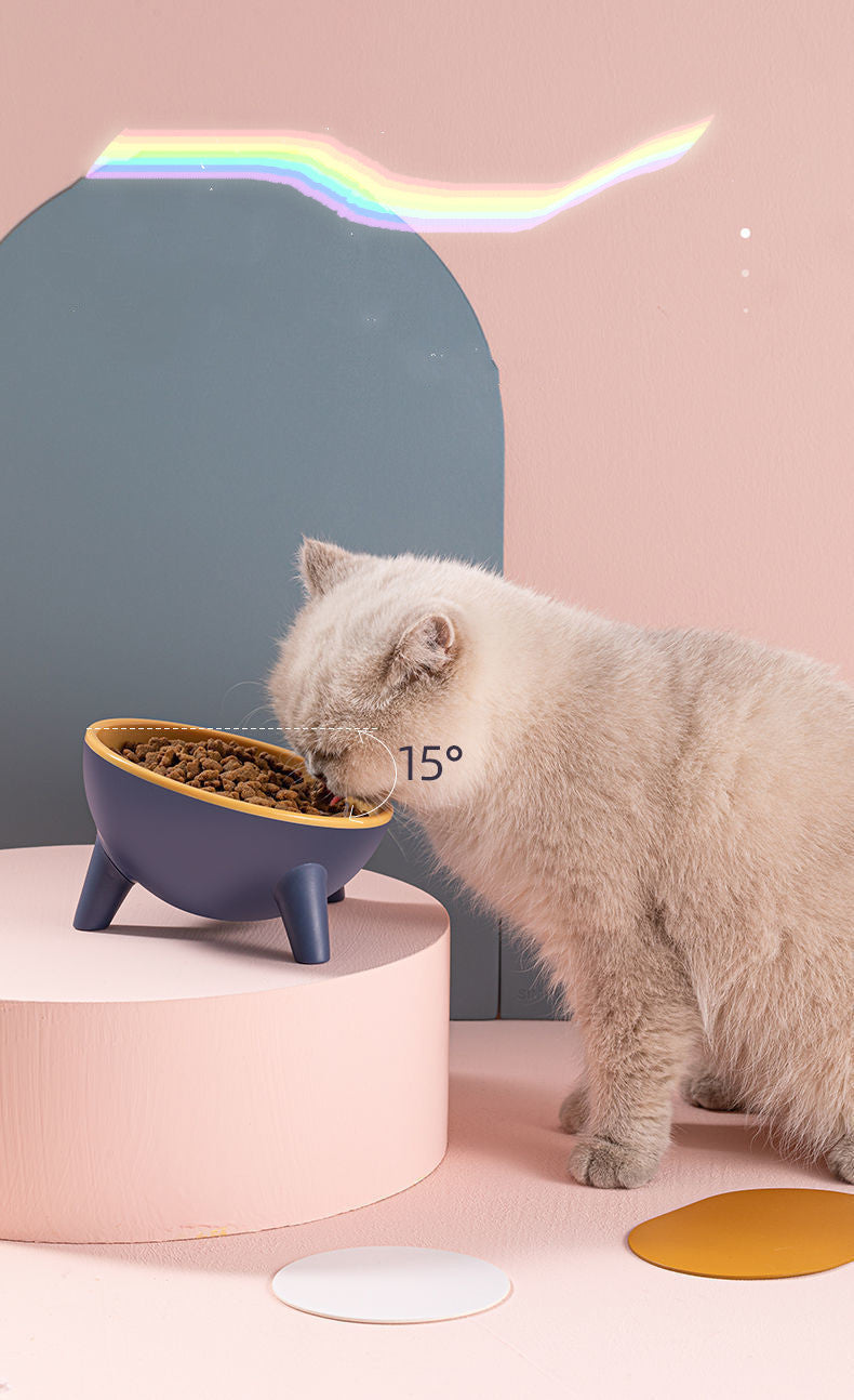 Cat Dog With Stand Pet Feeding Food Bowls