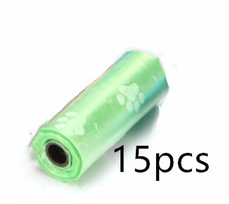 Pet Supplies Wholesale Dog Cleaning Waste Garbage Bags Printed Footprints 15 PcsRoll Pet Garbage Bags