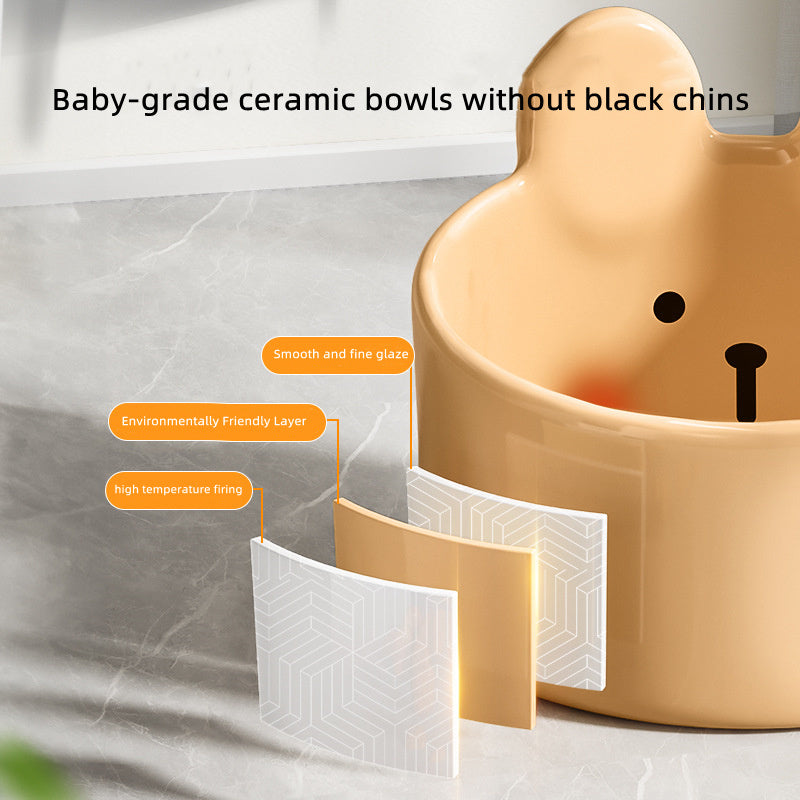 Household Pet Ceramic Large Caliber Bowls