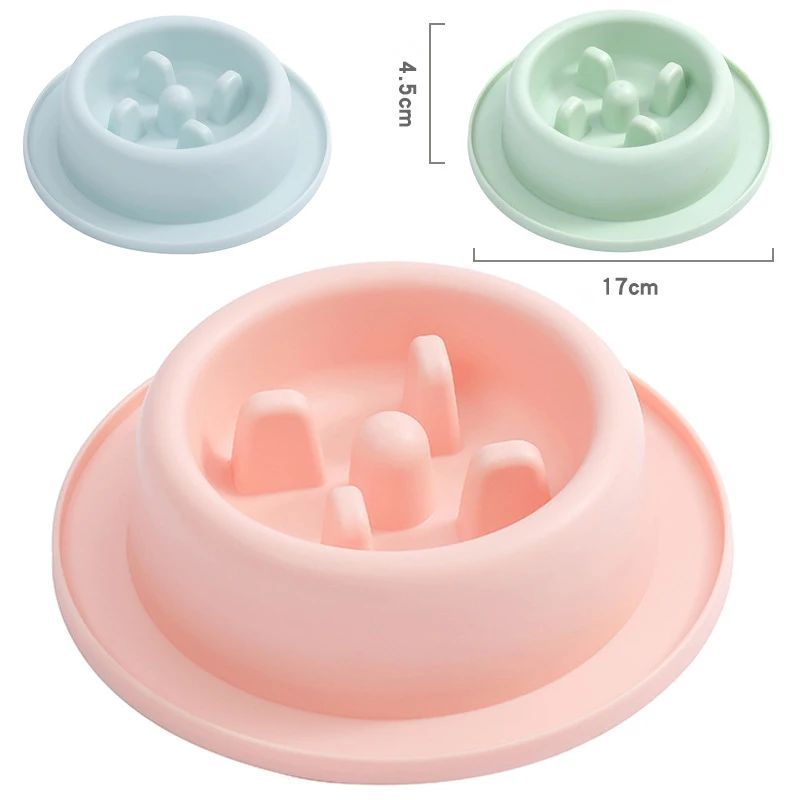 Pet Slow Eating Feeder Food Bowls Anti-Chocking