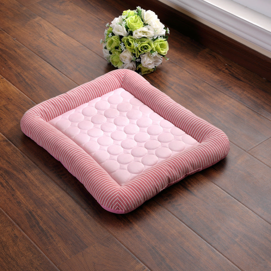 Dog Cooling Mat Light Comfortable Summer Sleeping Pad Machine Washable Quick Drying Pet Mattress For Dogs Cats