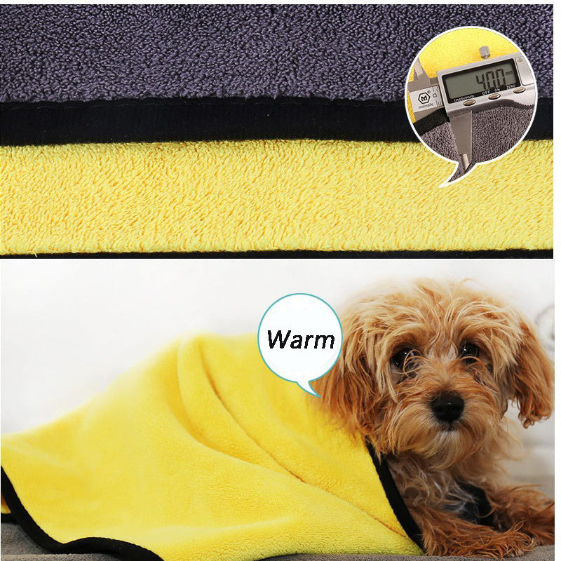 Dog Towels For Drying Dogs Drying Towel Dog Bath Towel, Quick-drying Pet Dog And Cat Towels Soft Fiber Towels Robe Super Absorbent Quick Drying Soft Microfiber Pet Towel For Dogs, Cats Yellow